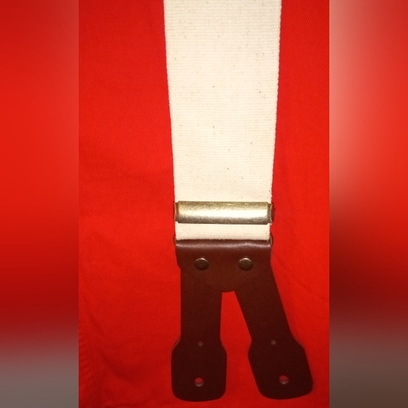 New With Tags Cream and Brown Suspenders - Picture 3 of 7